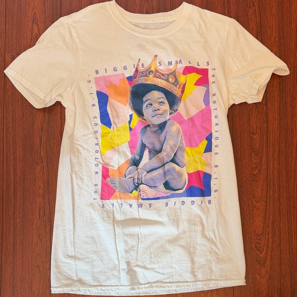 Notorious B.I.G. Tops - Biggie Smalls Women’s Graphic Tee - White